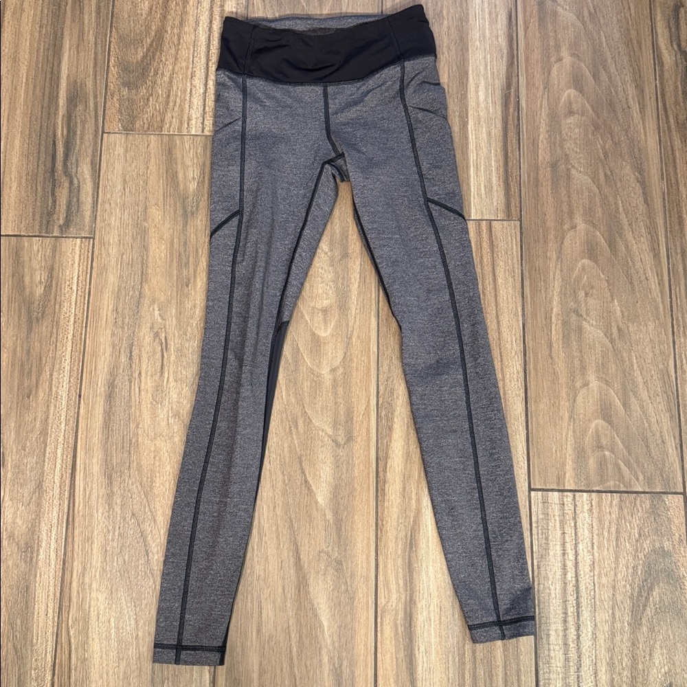 Lululemon Gray and Black Athletic Leggings